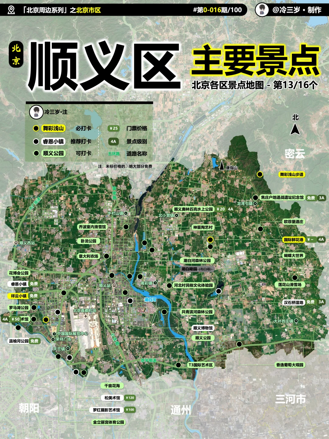 花了半个月，终于盘完北京16区1000个景点