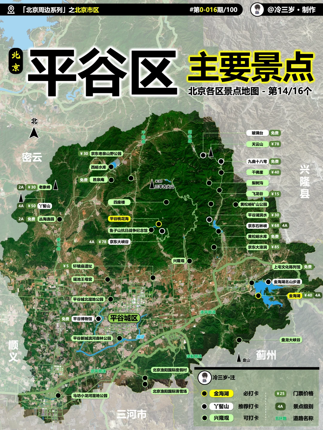 花了半个月，终于盘完北京16区1000个景点