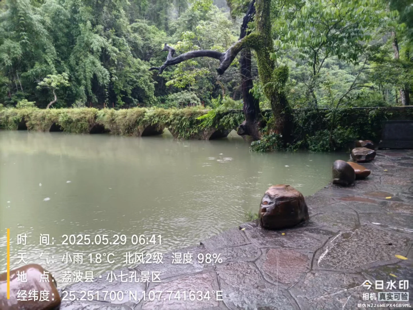 5月29日小七孔景区实况（水黄了）