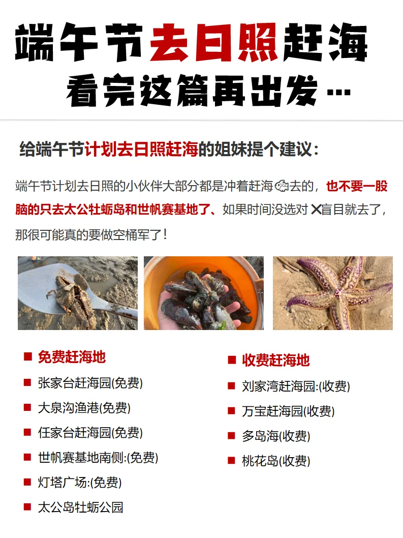 Live实况 端午节去日照赶海看完这篇再出发