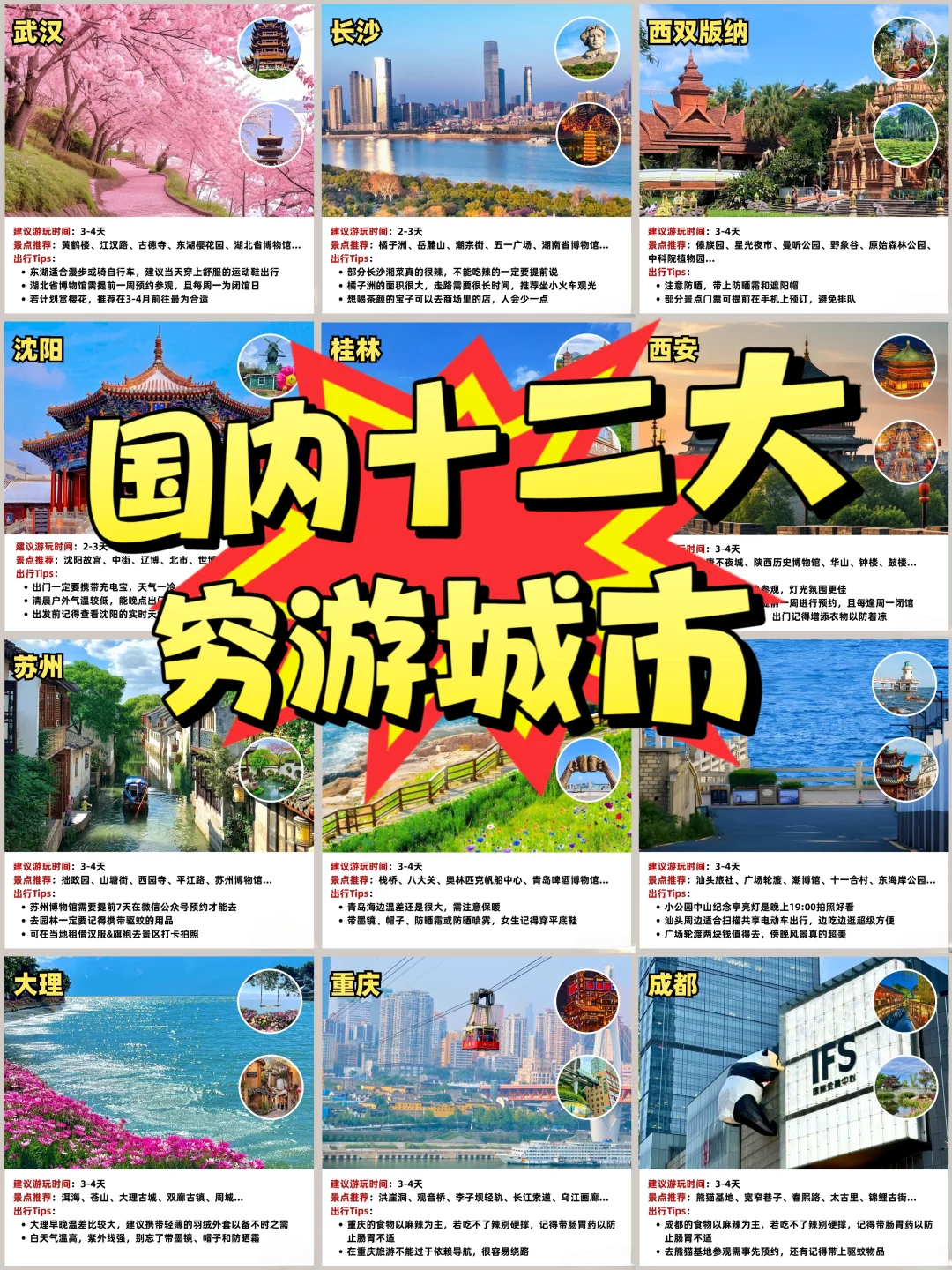 国内适合穷游的十二大城市