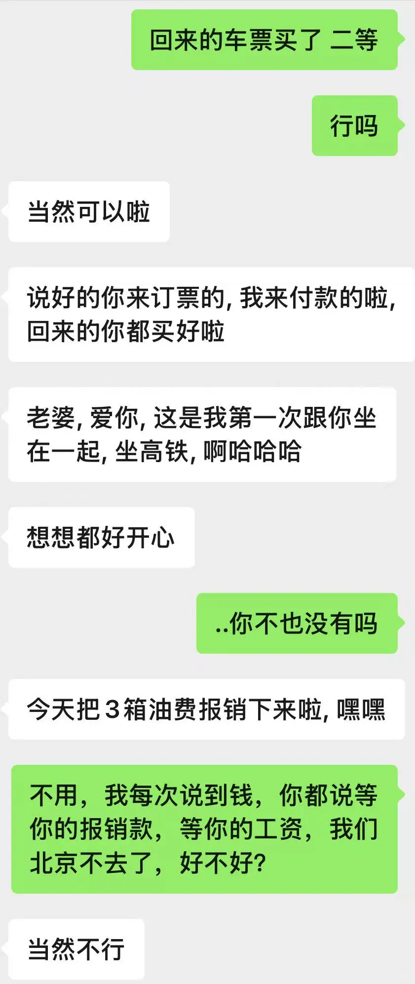 情侣第一次旅游费用分配问题讨论