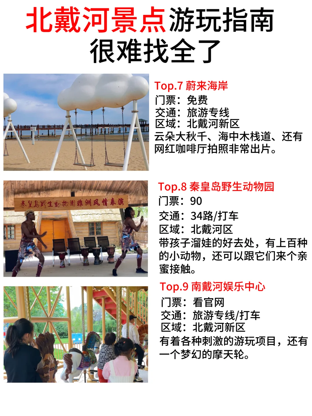 北戴河景点游玩指南