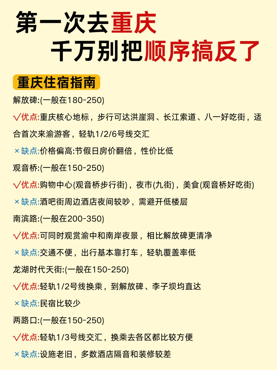 第一次去重庆，千万别把顺序搞反了😭。。