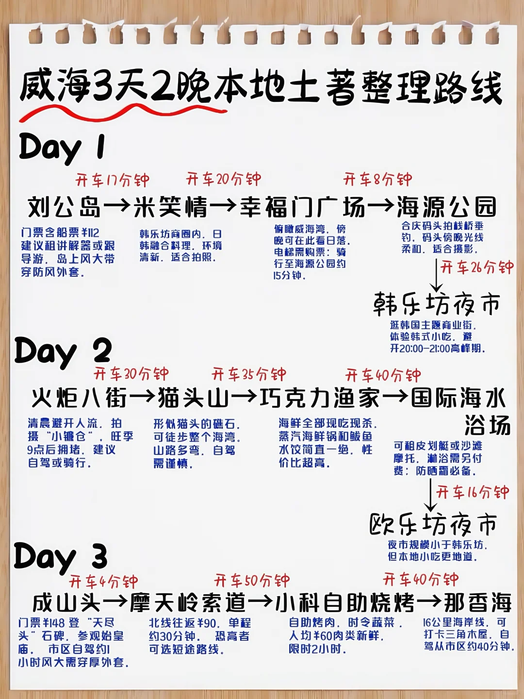 本地人亲自写🗺威海3天2晚旅游攻略