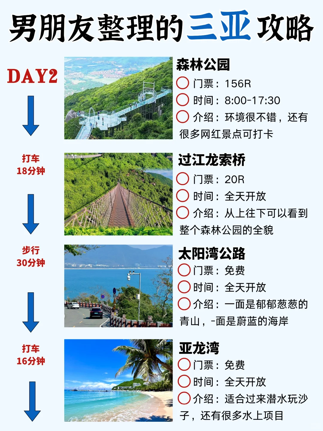 被男朋友做的三亚旅游攻略满意到睡不着❗️