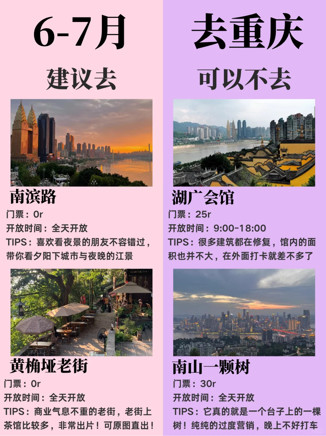 重庆旅游攻略🔥6-7月去重庆的姐妹👭听劝