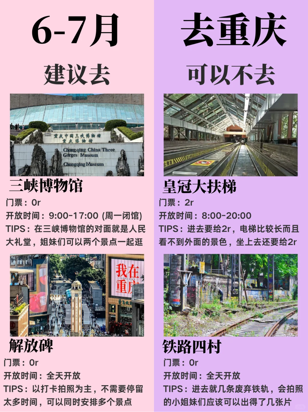 重庆旅游攻略🔥6-7月去重庆的姐妹👭听劝