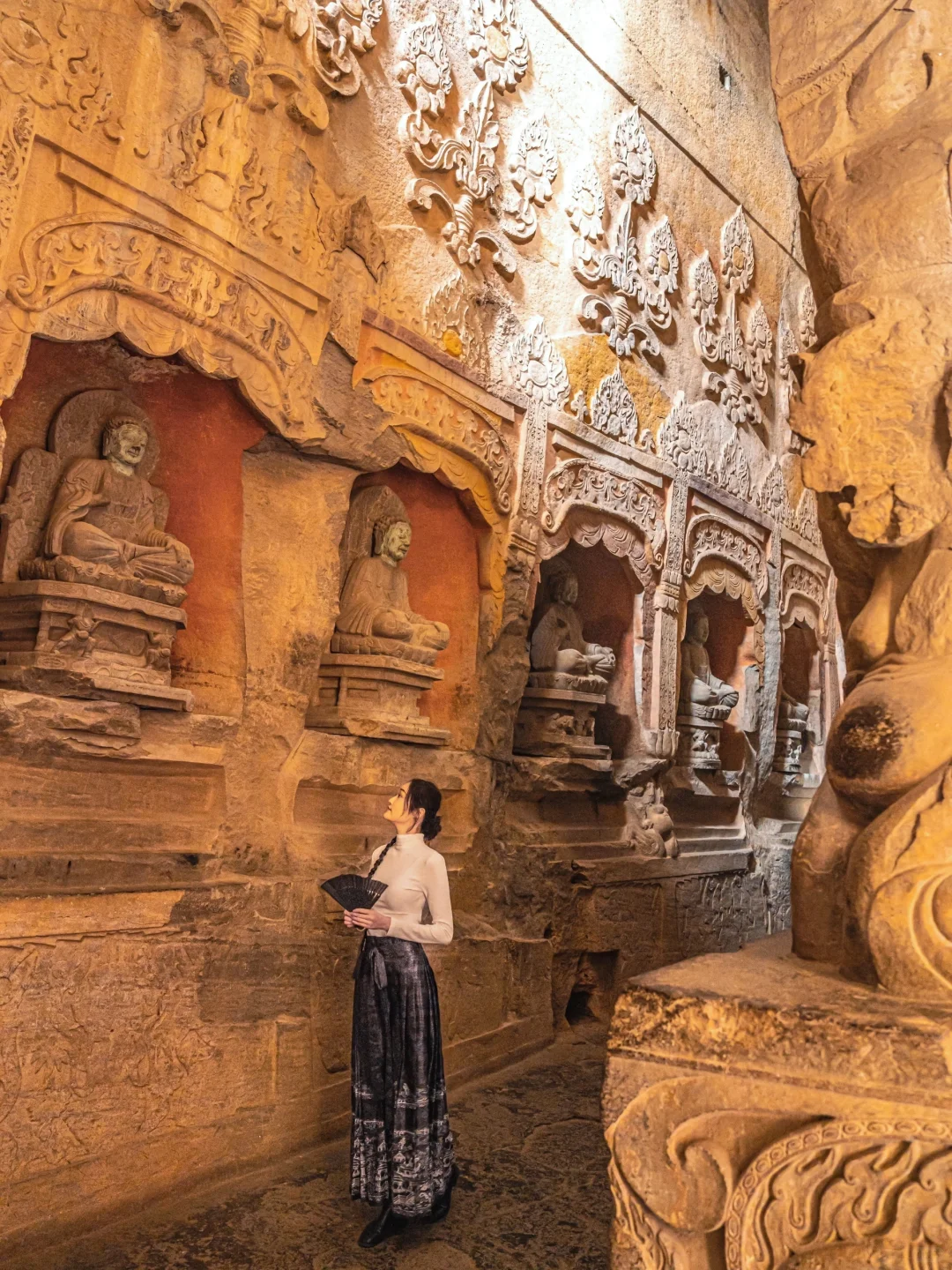 以为云冈石窟够震撼了，直到我来到响堂山‼️