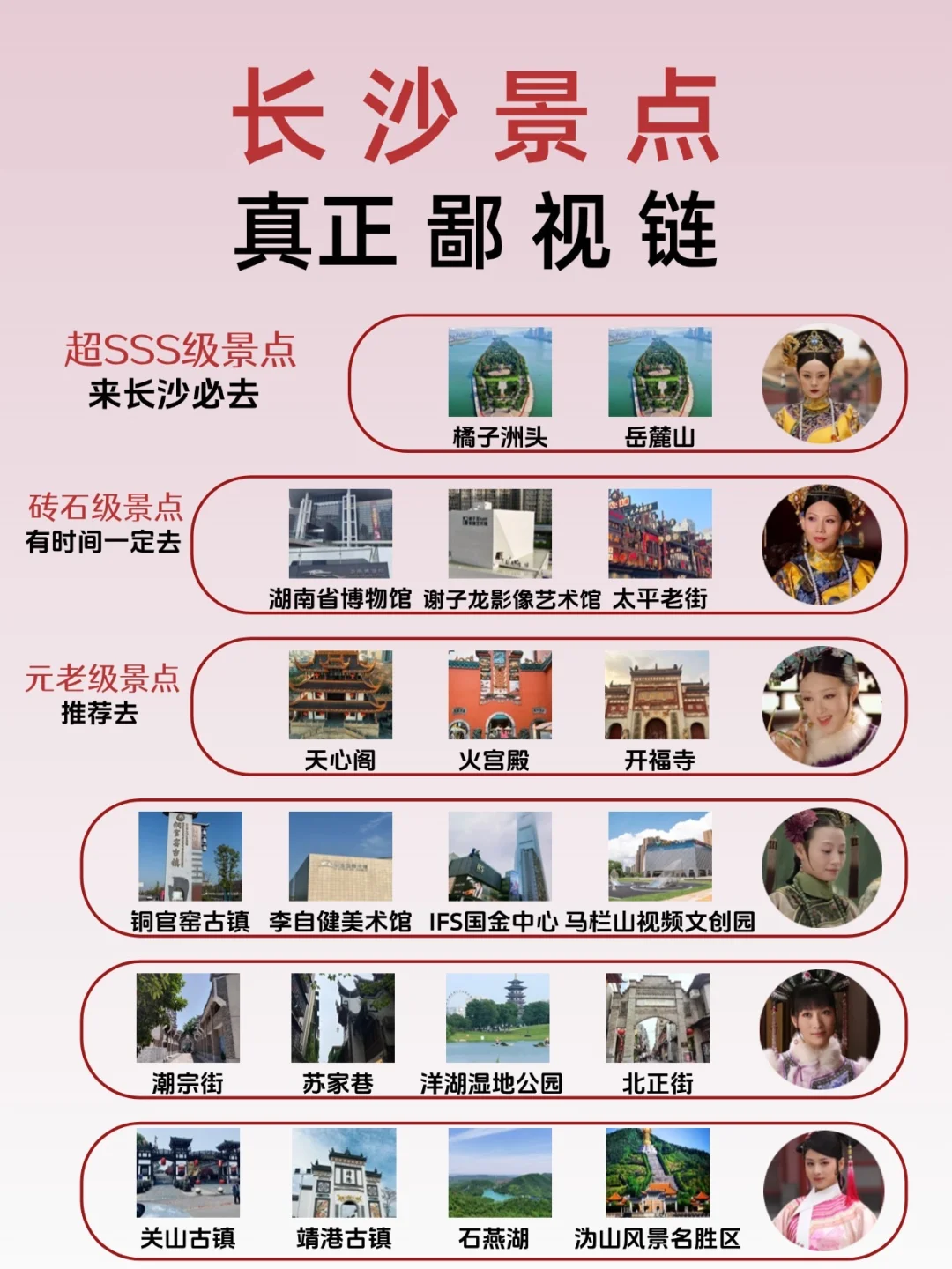 长沙景点真实鄙视链❗本地人整理的游玩攻略～