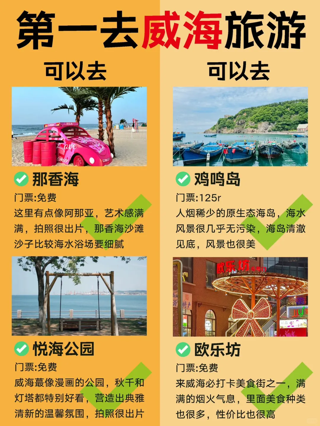 第一次去威海旅游这样玩👋超全攻略码住～