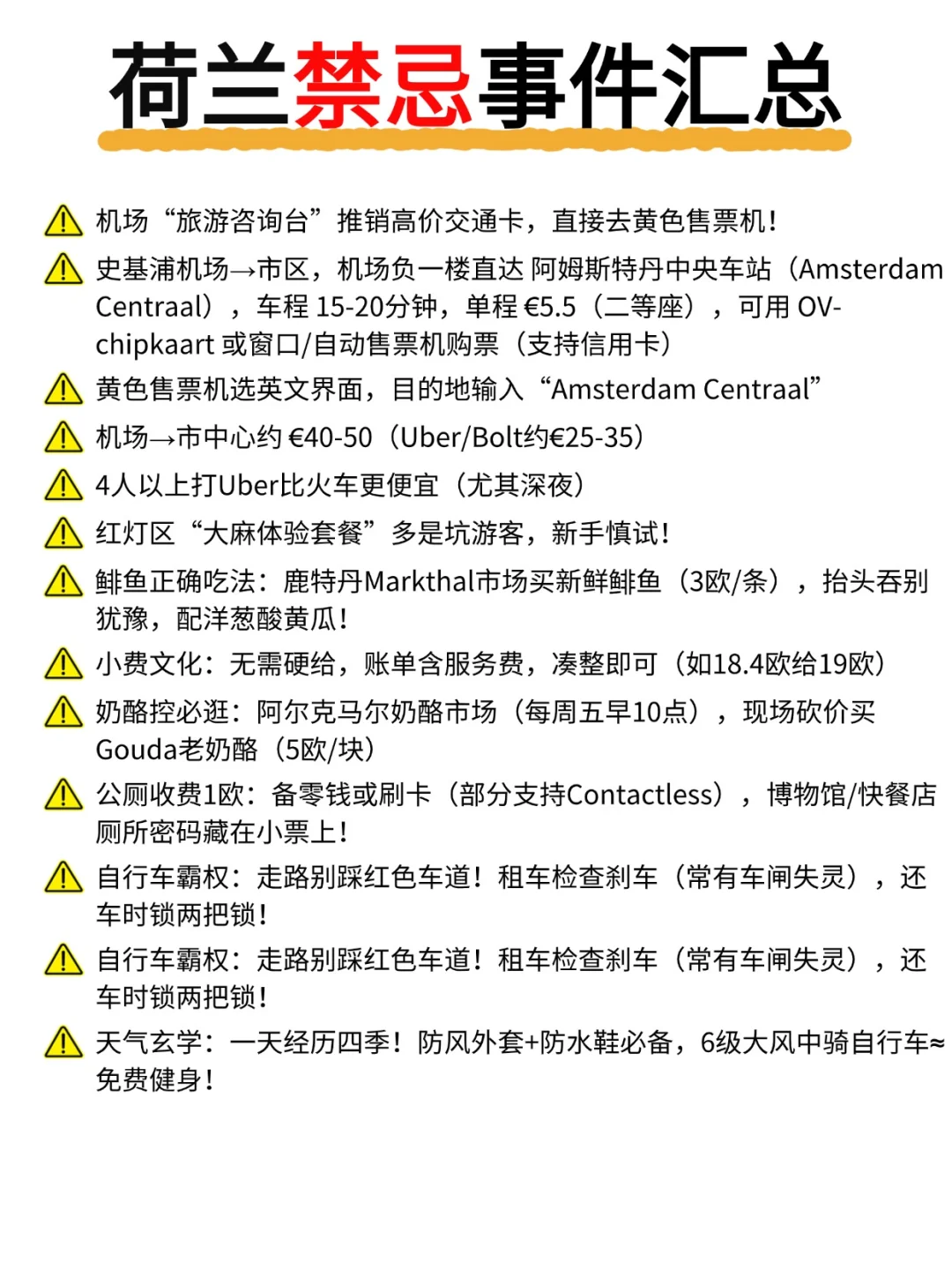 荷兰旅游保姆级攻略！打破滤镜的国家！