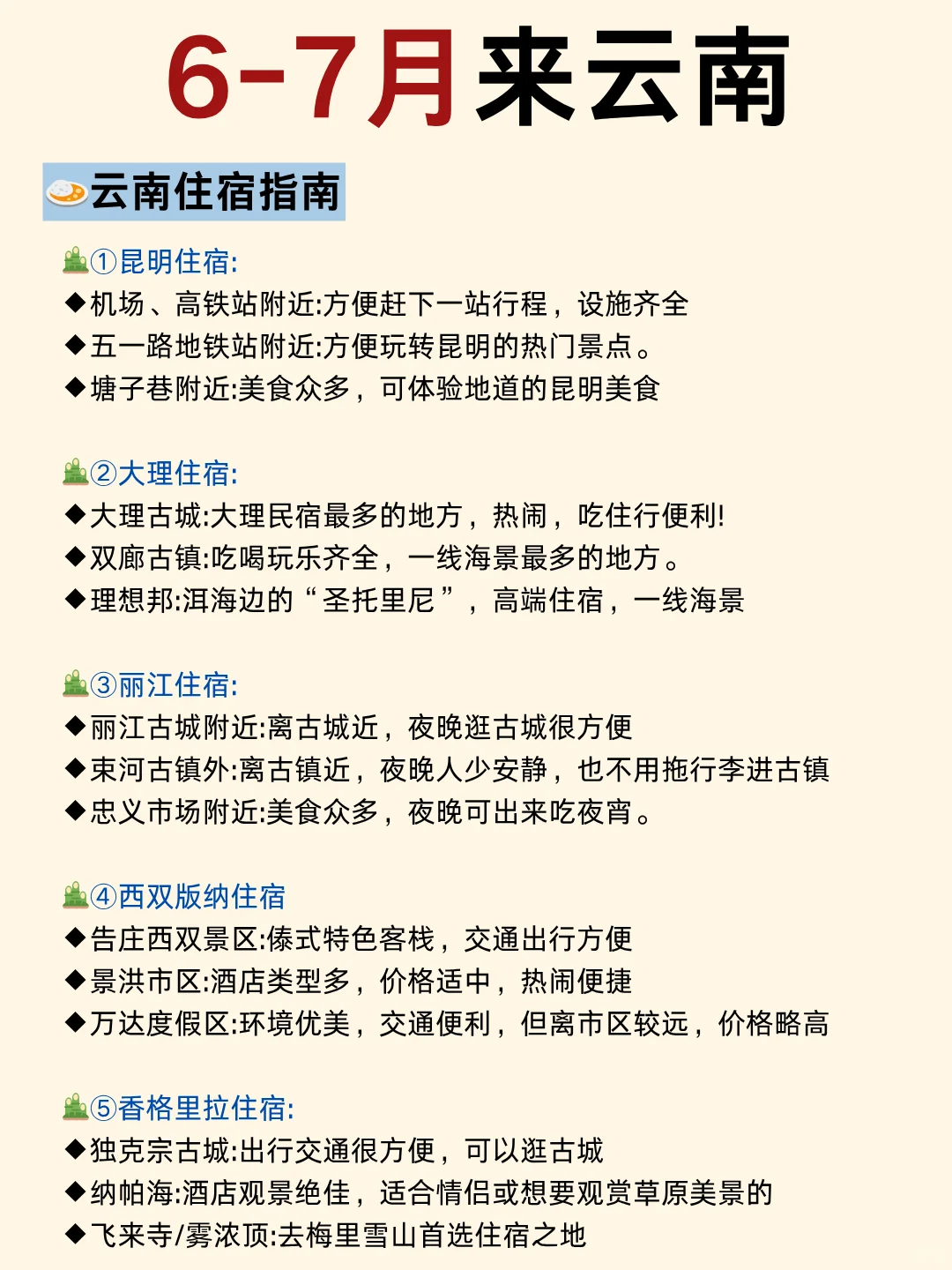 🌟 6-7月云南旅游攻略｜本地人私藏