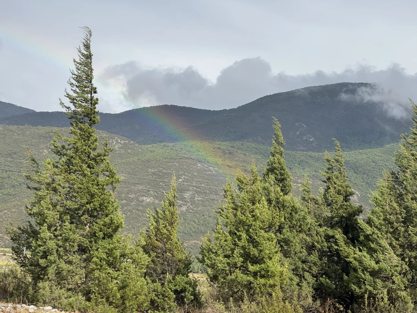 雨过天晴！丽江的彩虹🌈