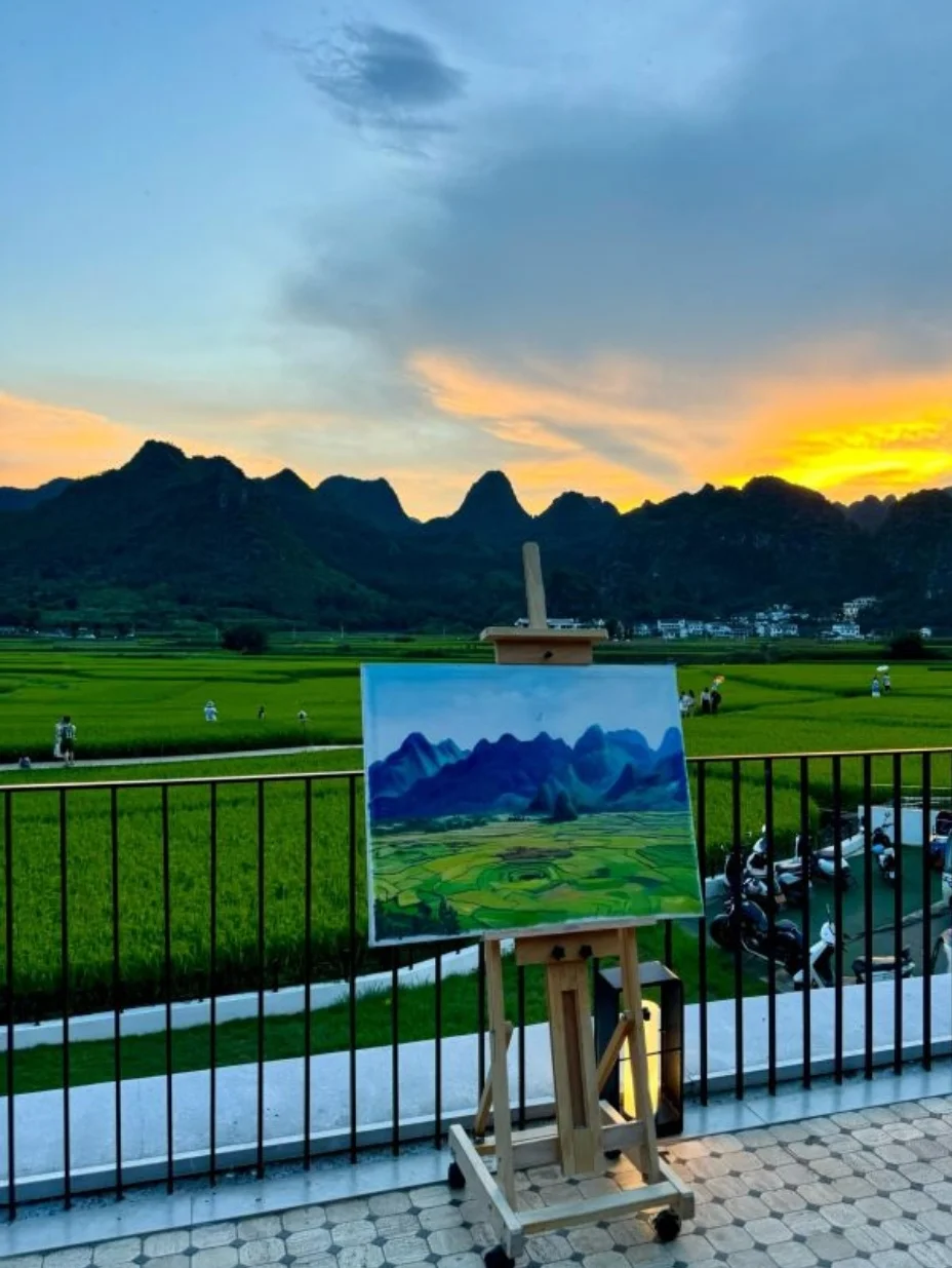 蓝天白云稻海晚霞不容错过(˵¯͒〰¯͒˵)