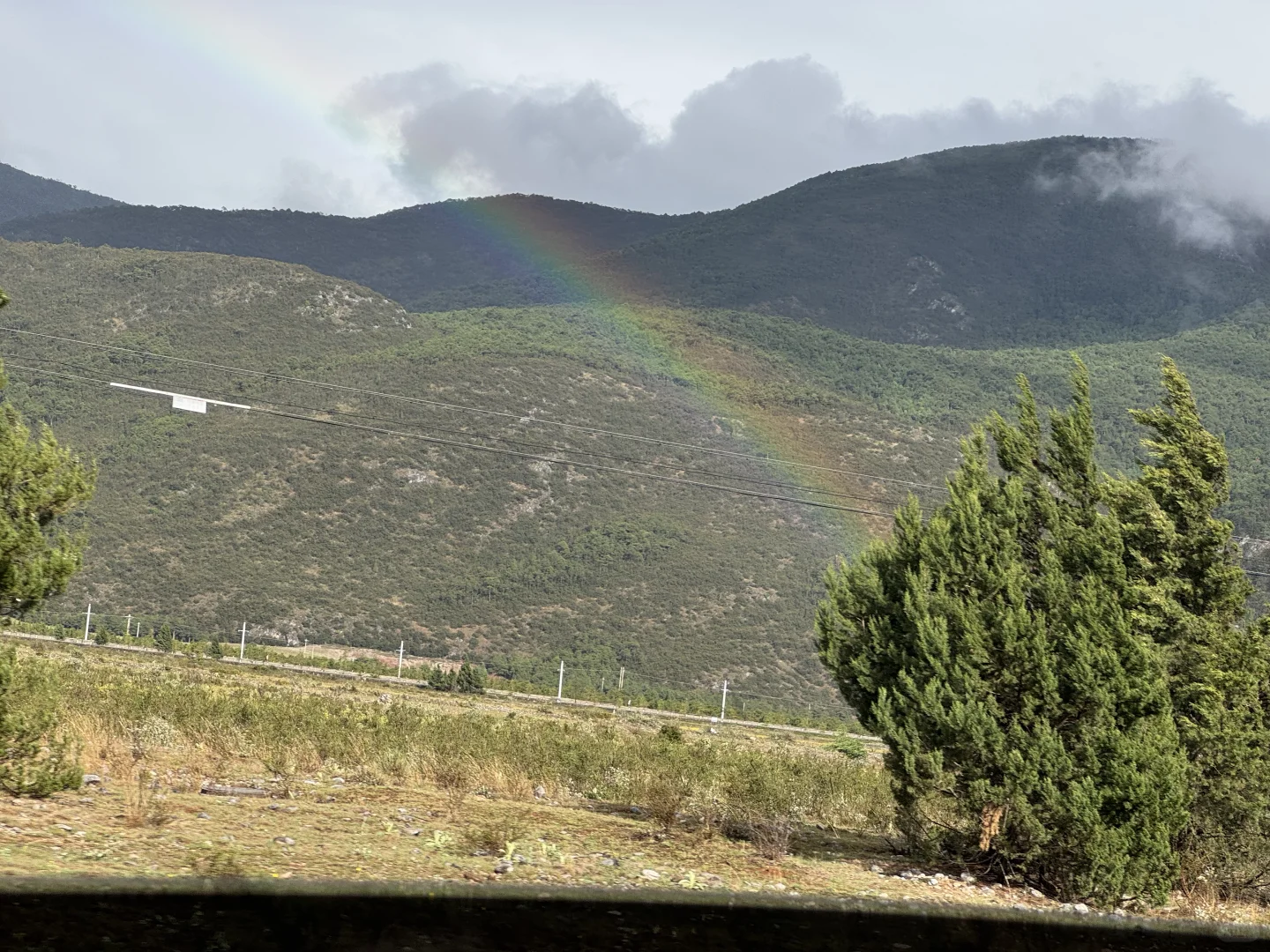 雨过天晴！丽江的彩虹🌈