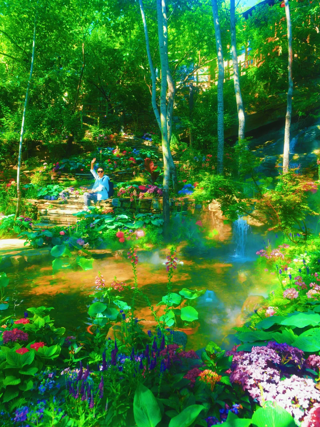 美哭了😭，拍到了同款莫奈花园，亲子友好