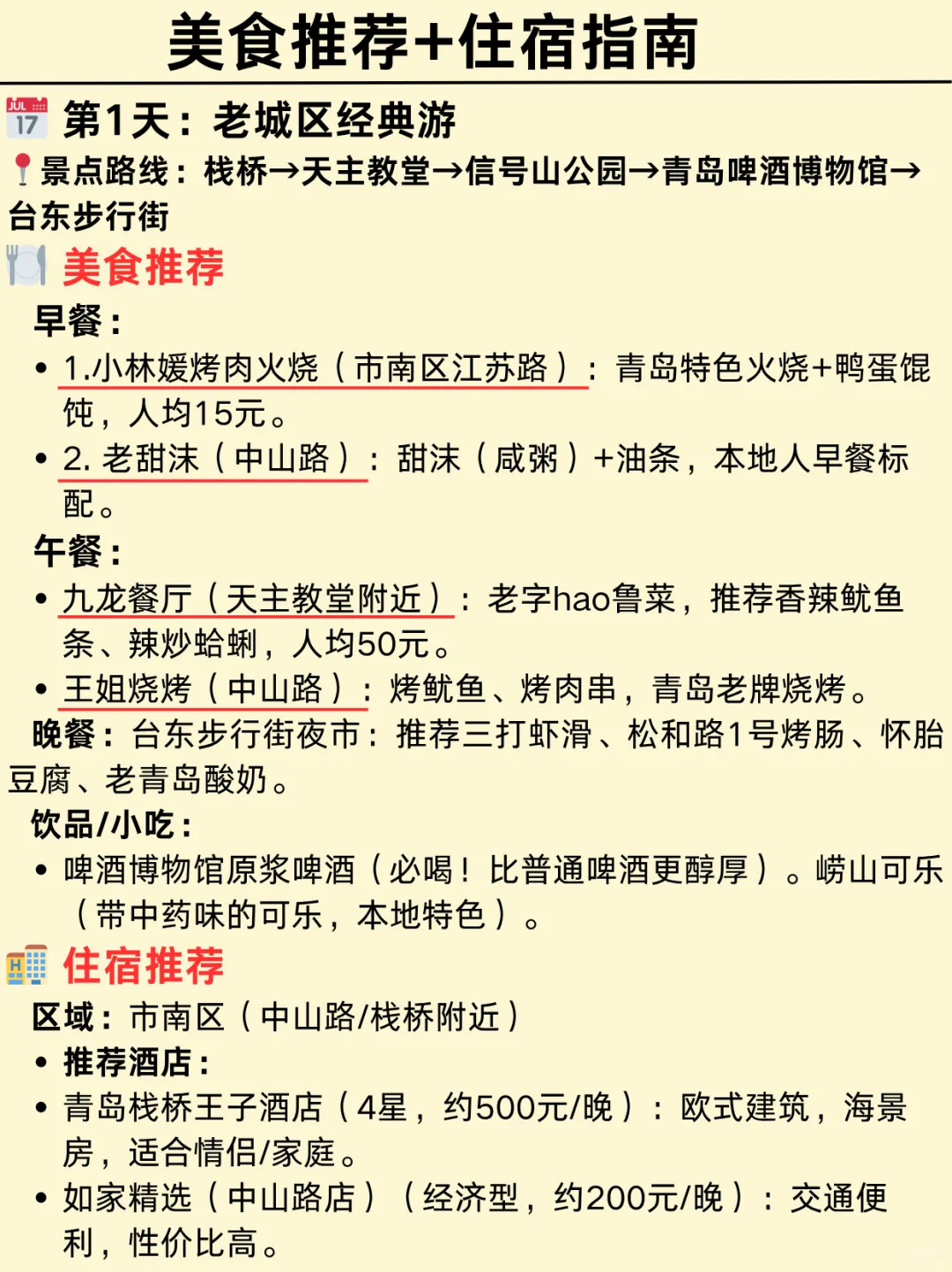 第1次来青岛玩，顺序千万别搞反了‼️附攻略