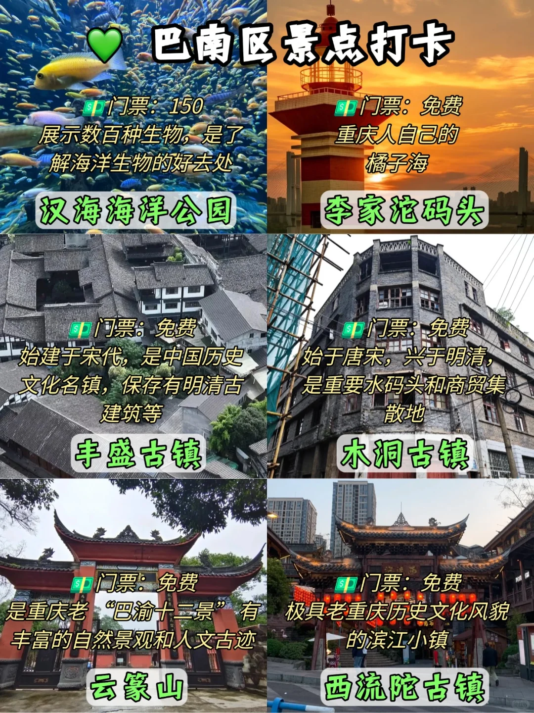 超全㊙重庆九大区旅游景点大合集‼🎉