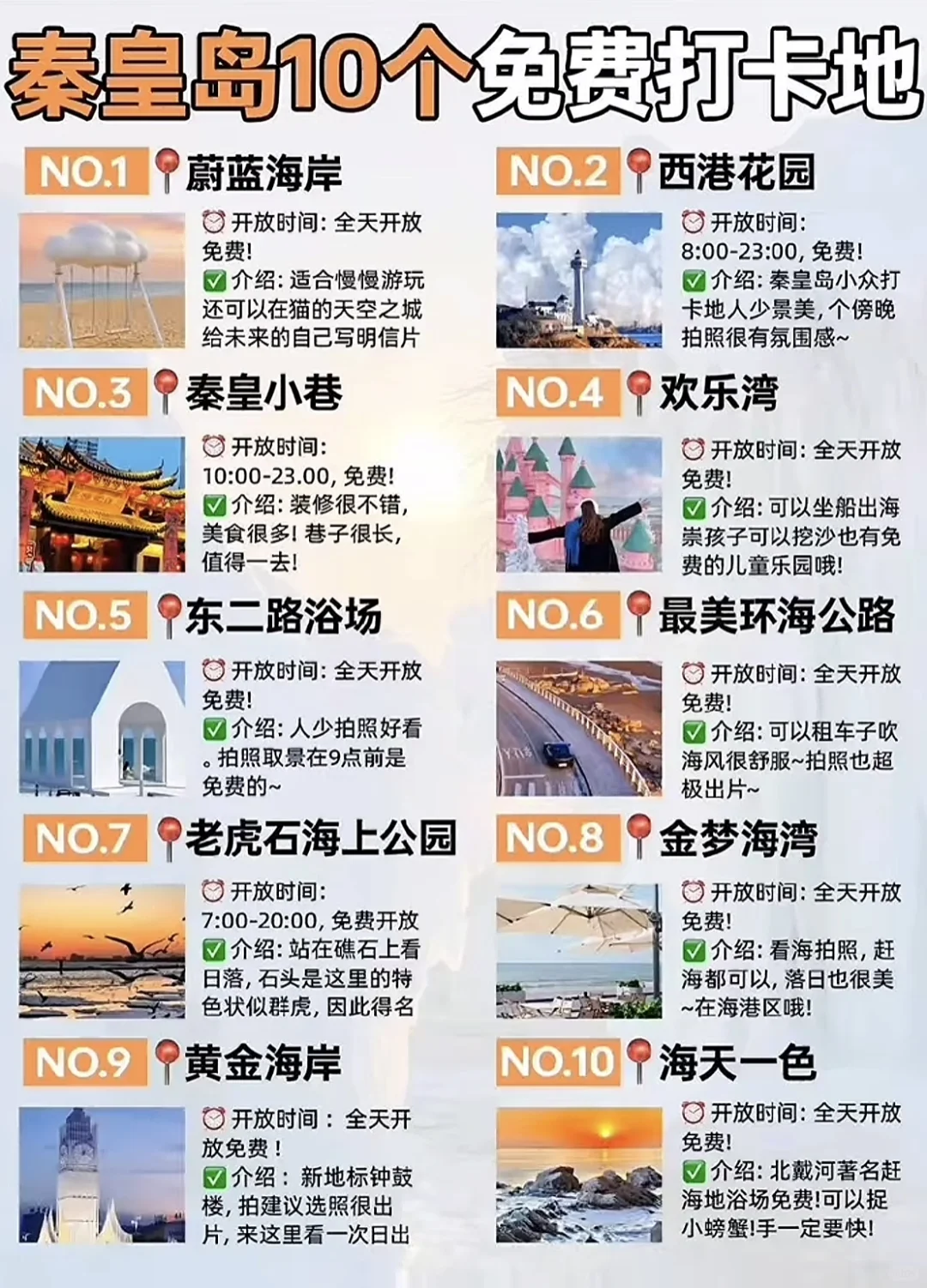 秦皇岛五一穷游|0元逛遍绝美景点✨