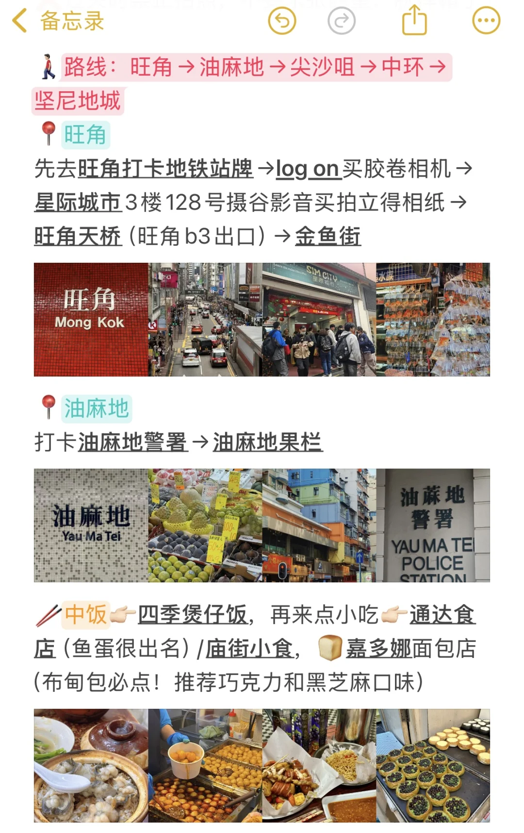 谁懂啊。。被自己做的香港攻略满意的睡不着