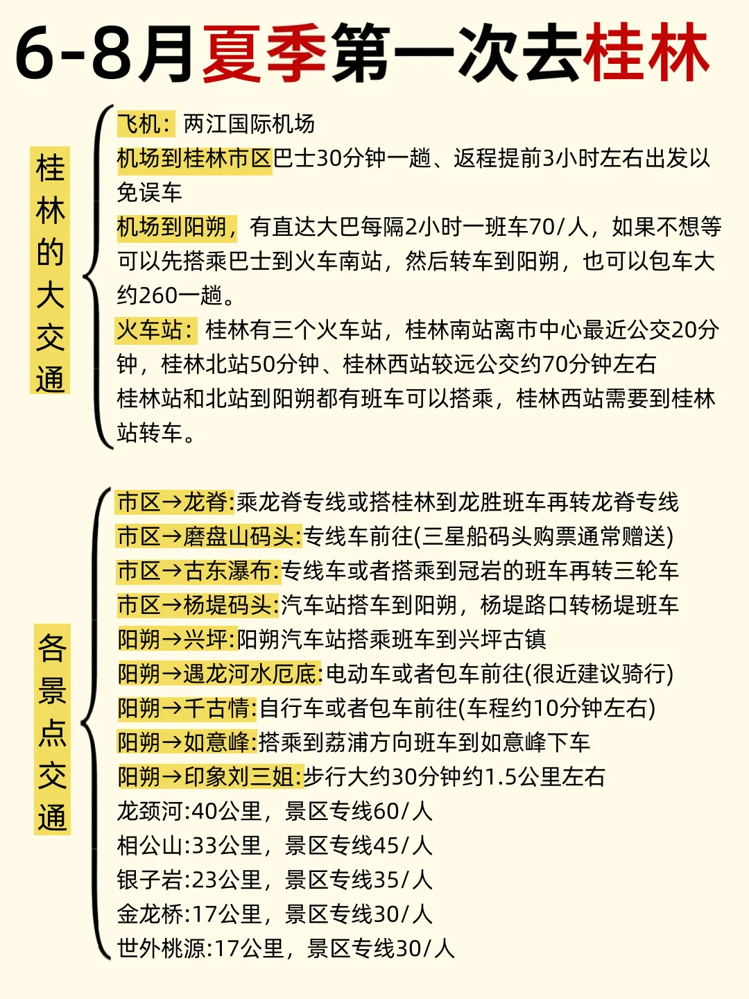 桂林旅游攻略！6-8月淡季去桂林详细路线图