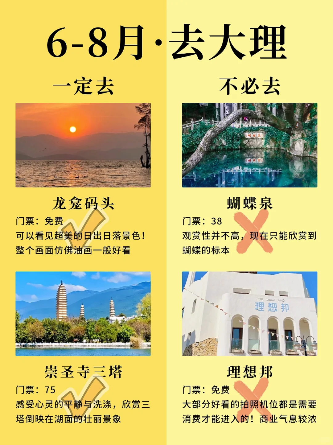 听劝！6-8月来大理的姐妹👭码住❗