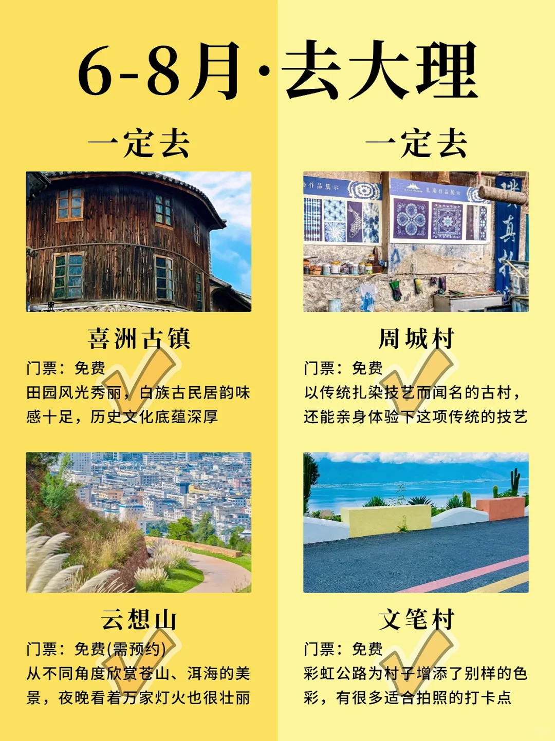 听劝！6-8月来大理的姐妹👭码住❗