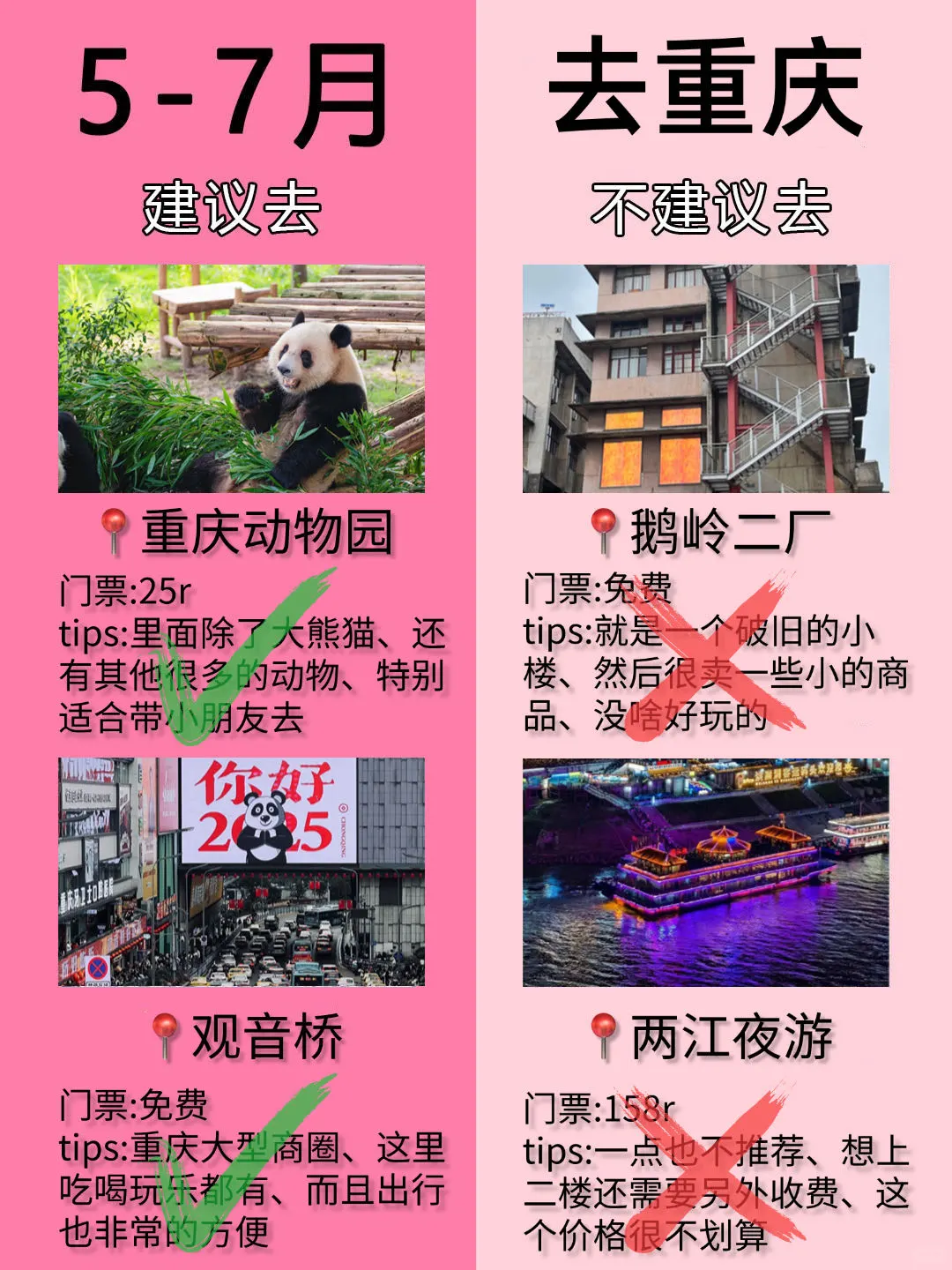 5-7月重庆最新旅游攻略、建议去🆚不建议