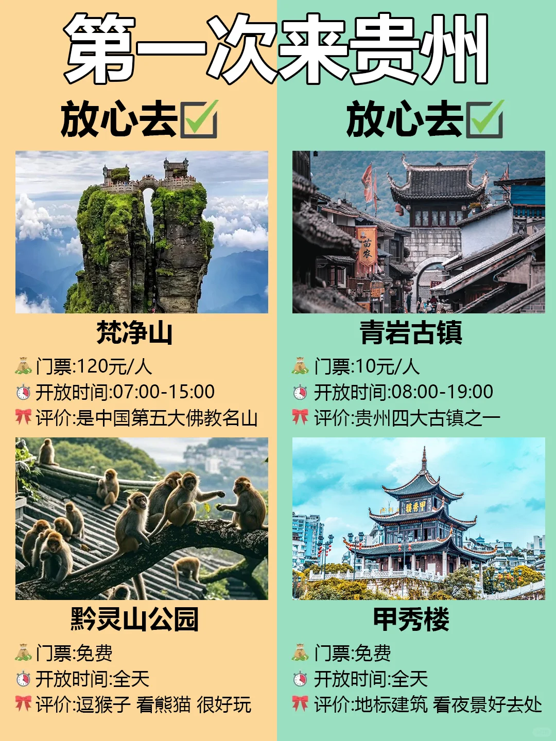 贵州旅游攻略！准备第一次来的姐妹看过来
