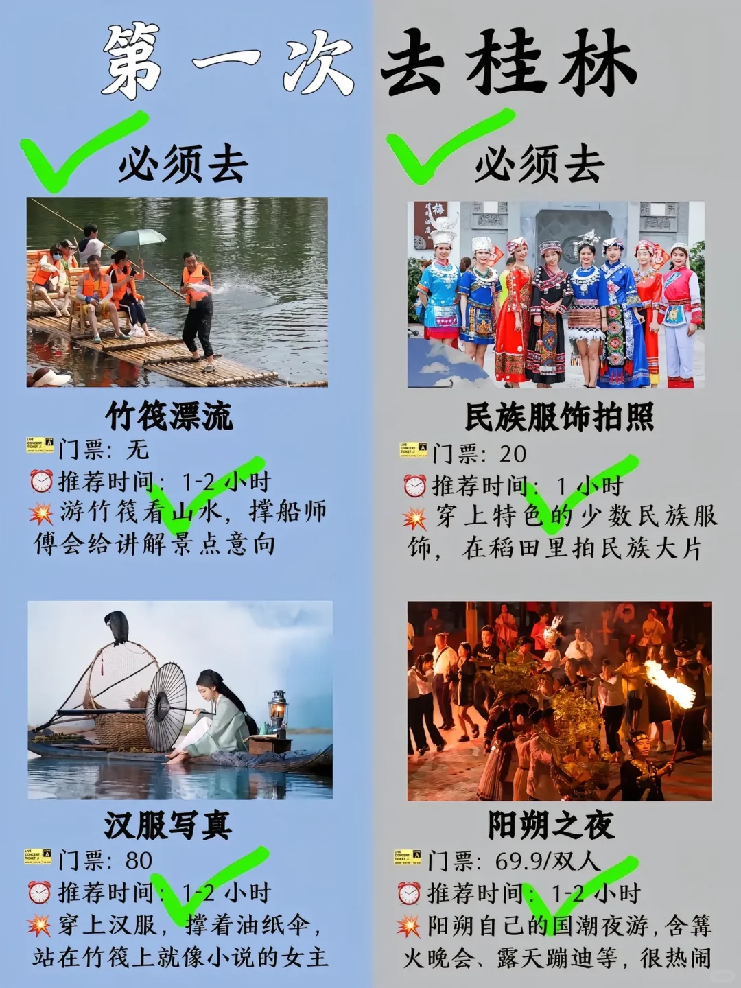 第一次去桂林必看的4天桂林旅游攻略。