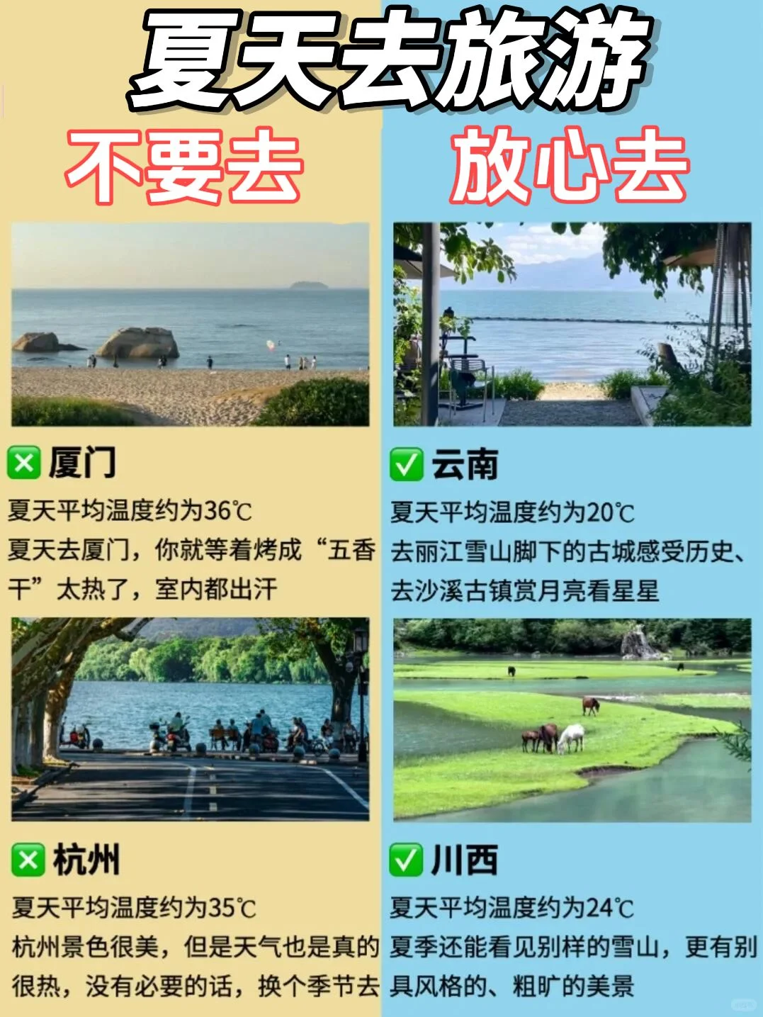 大夏天旅游🔕不要去🆚放心去