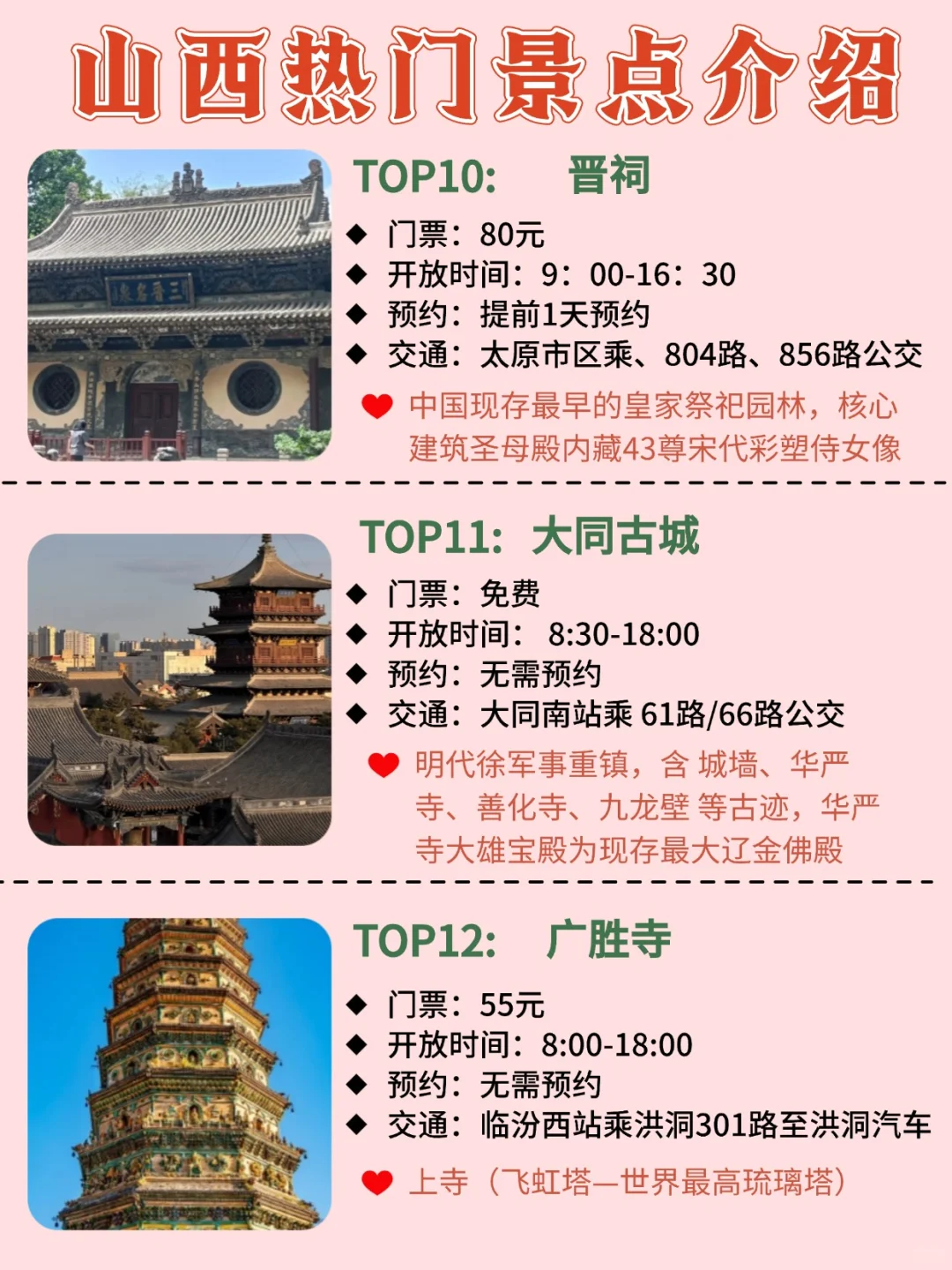 山西景点排行榜‼️本地人大实话