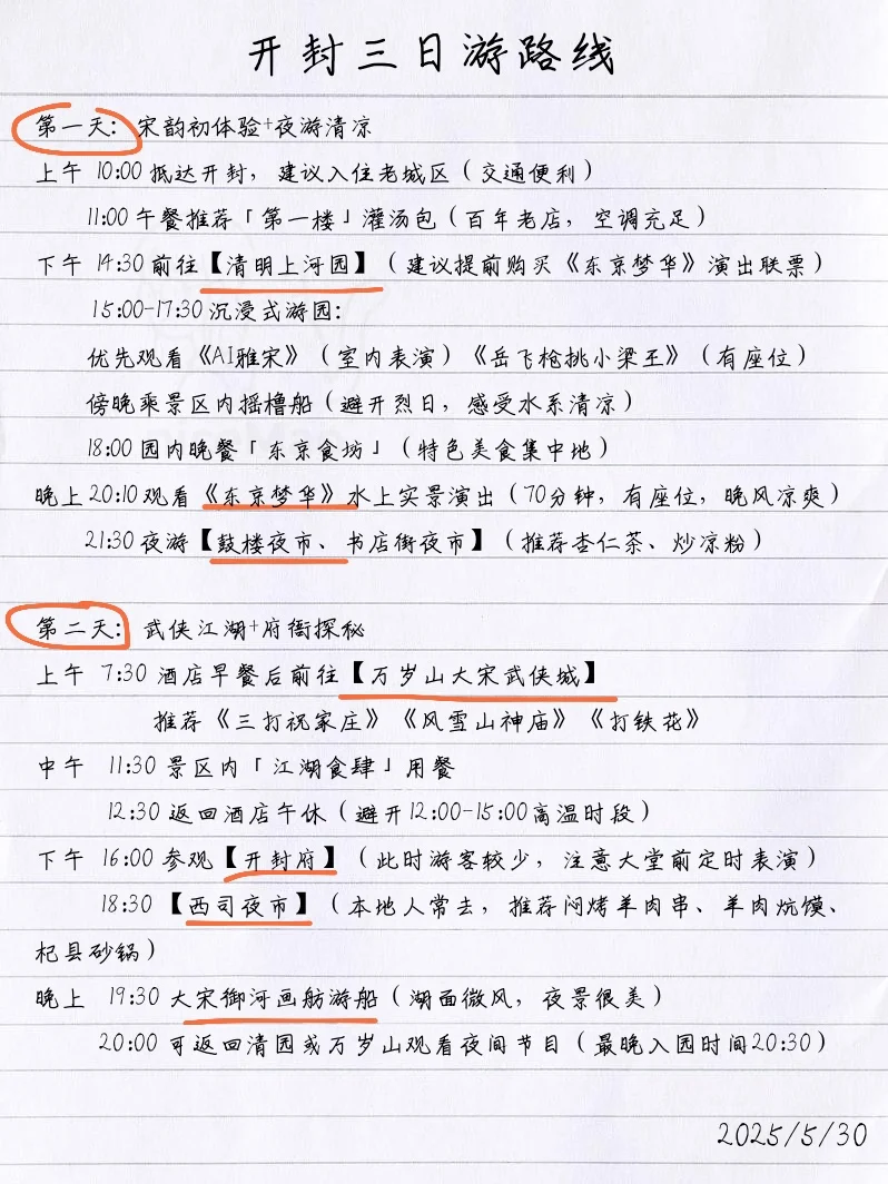 开封旅游超全攻略！含避雷！土著熬夜整理！