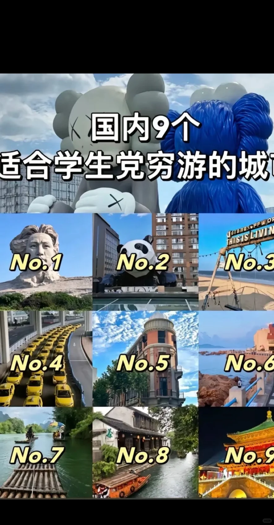 国内适合大学生穷游的城市🌆