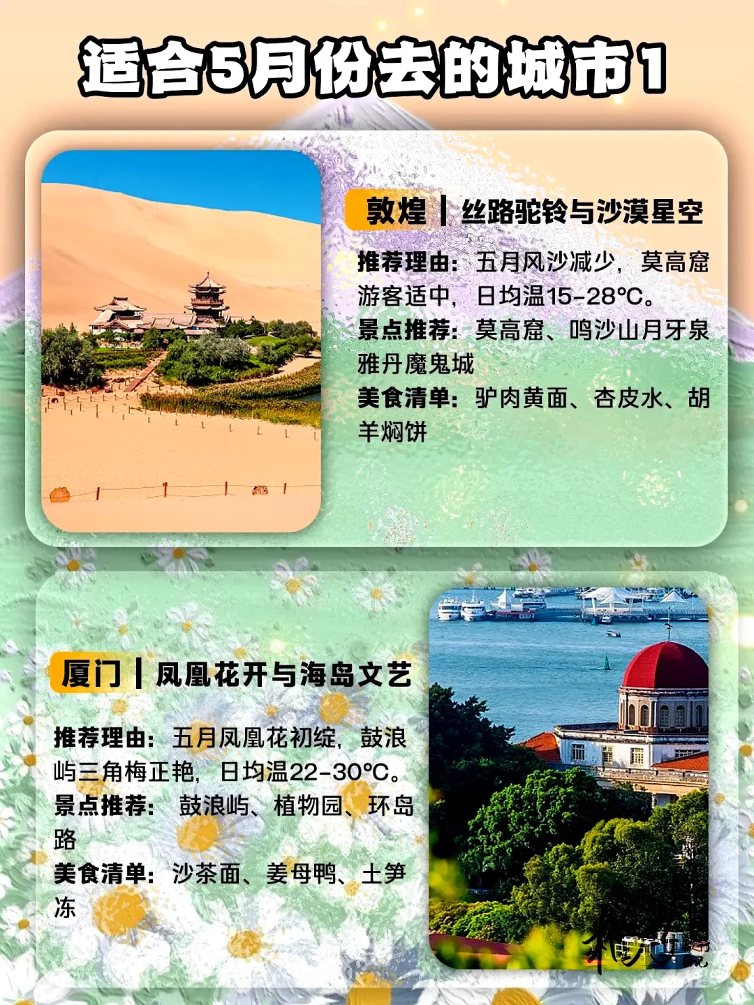 五月旅行推荐：10个值得一游的城市