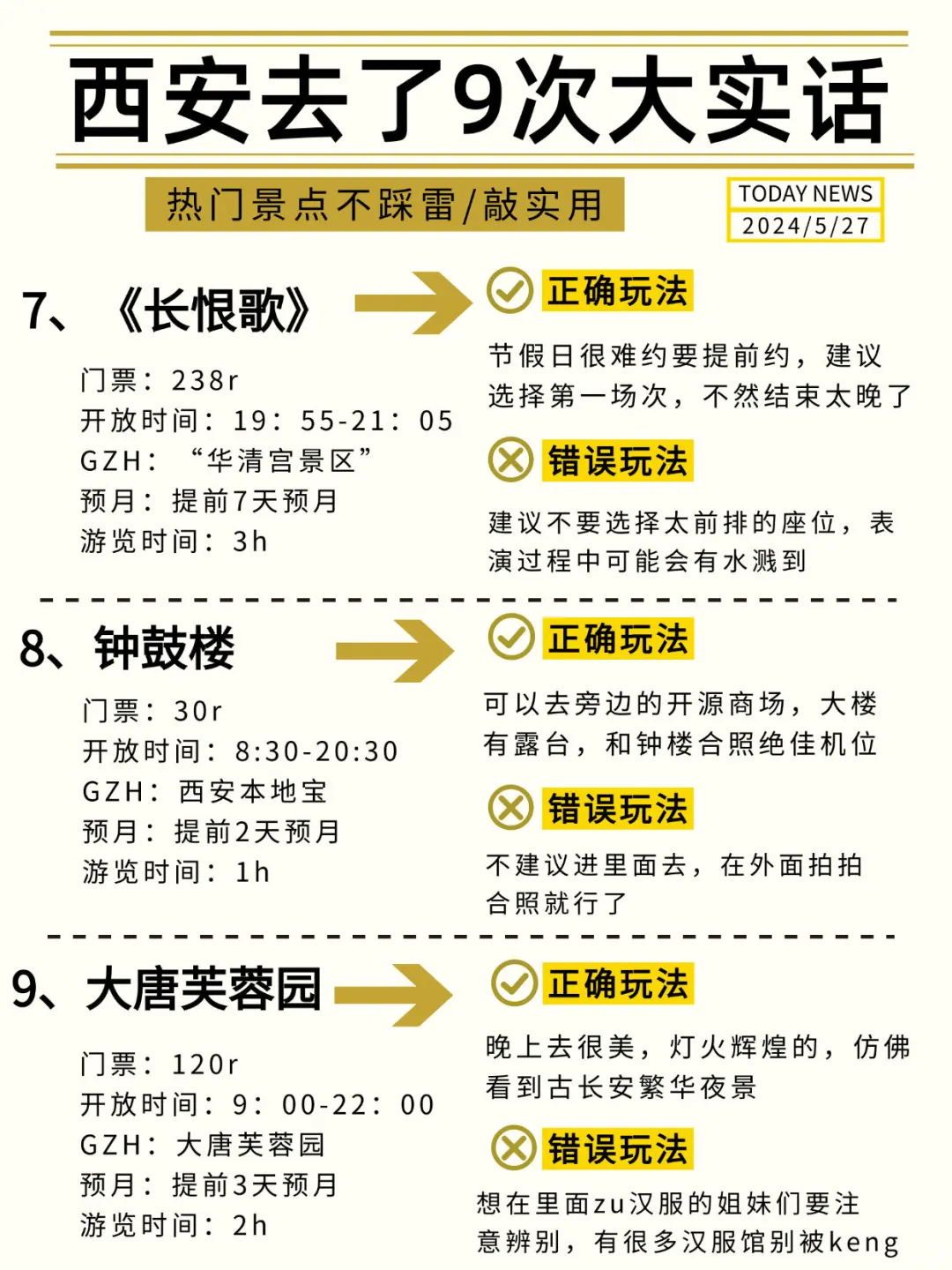 西安会奖励每一个提前做好攻略的人！