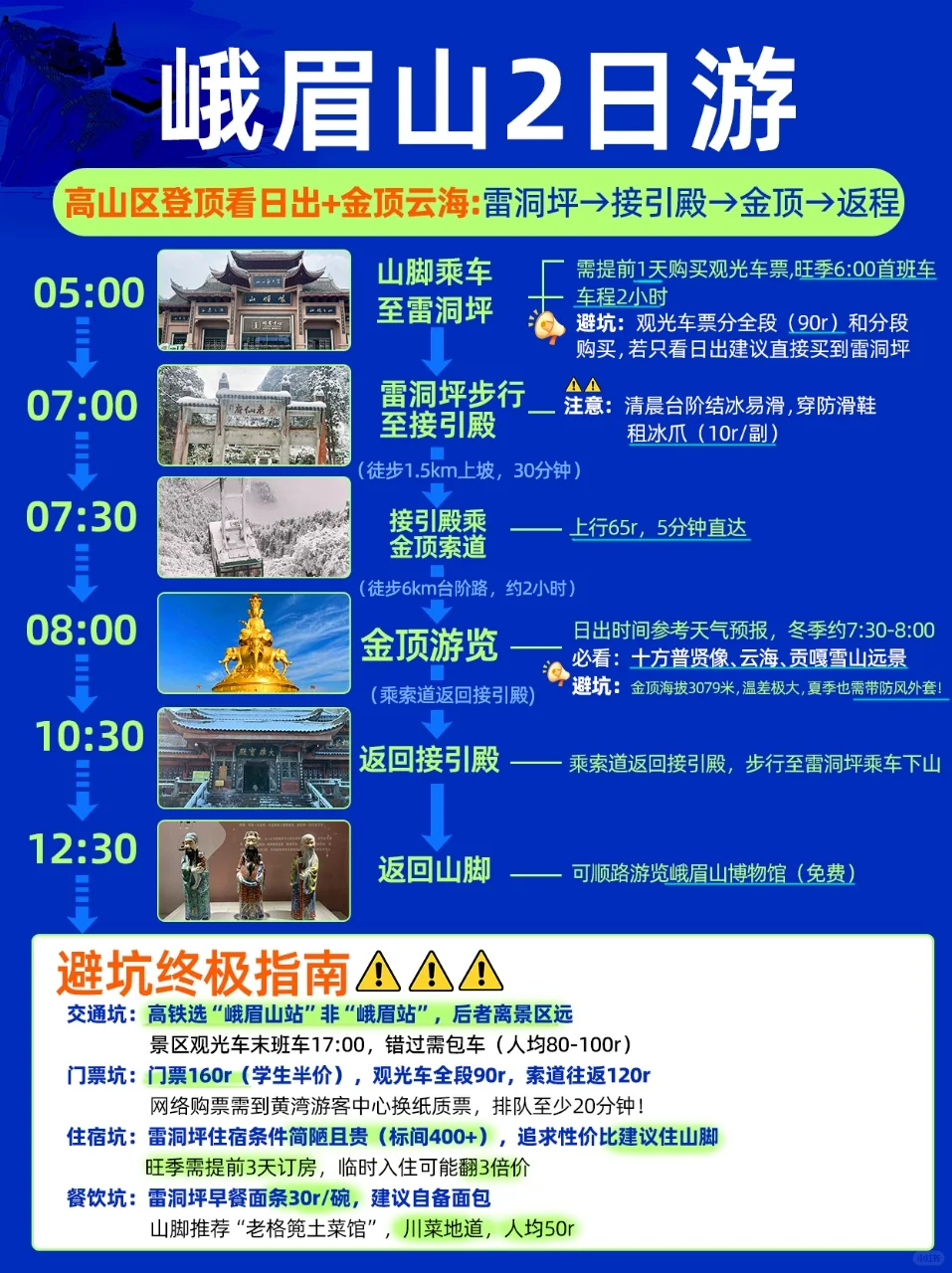 峨眉山2日深度旅游攻略！可避开90%的路线坑