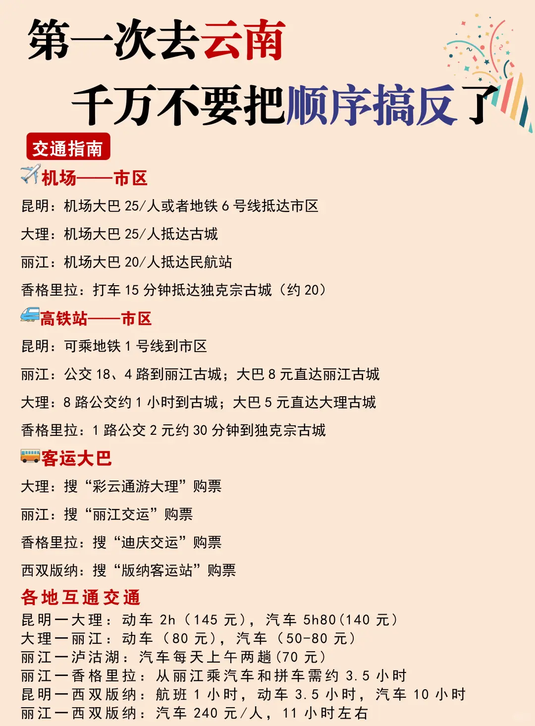 第一次来云南旅游的宝子，这篇攻略必看！