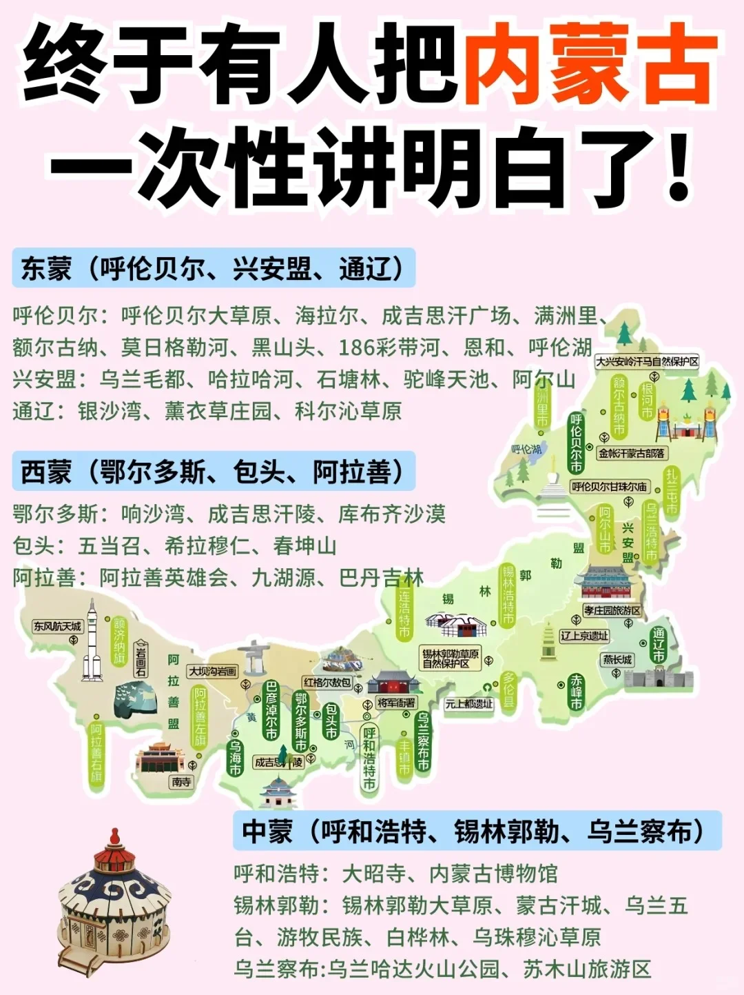 本人做的内蒙古旅游攻略已经next level了‼