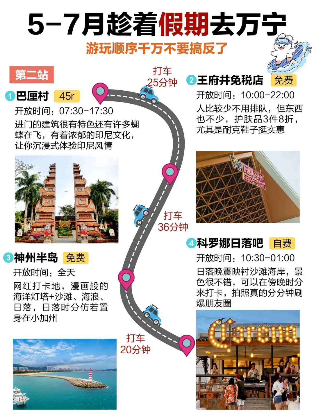 📍万宁旅游攻略|不绕路详细合理安排版❗