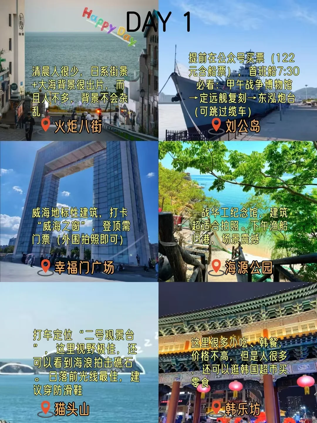 谁懂啊…被闺蜜做的威海三日游旅游攻略感动