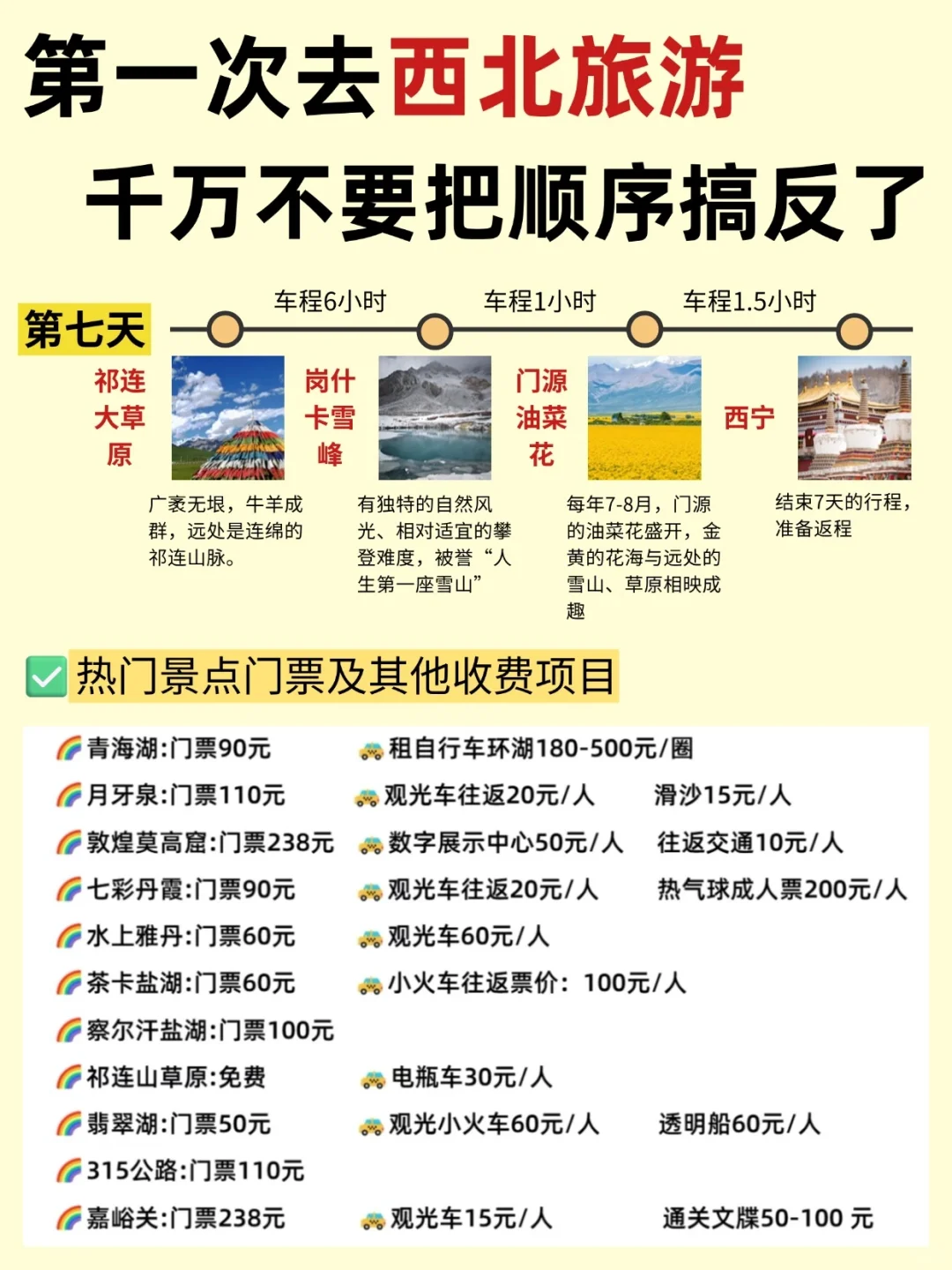 终于有人把西北旅游攻略讲清楚了😭!!!