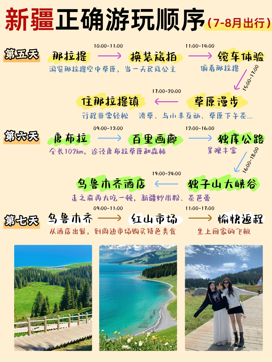 这才是7-8月来新疆旅游的正确打开方式💯