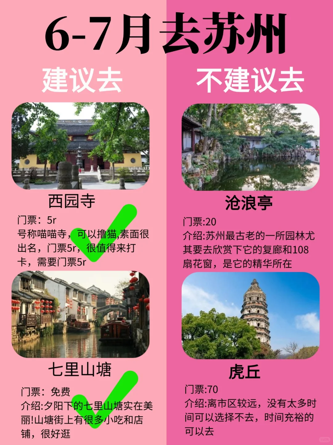 6-7月苏州最新攻略，建议去🆚不建议去