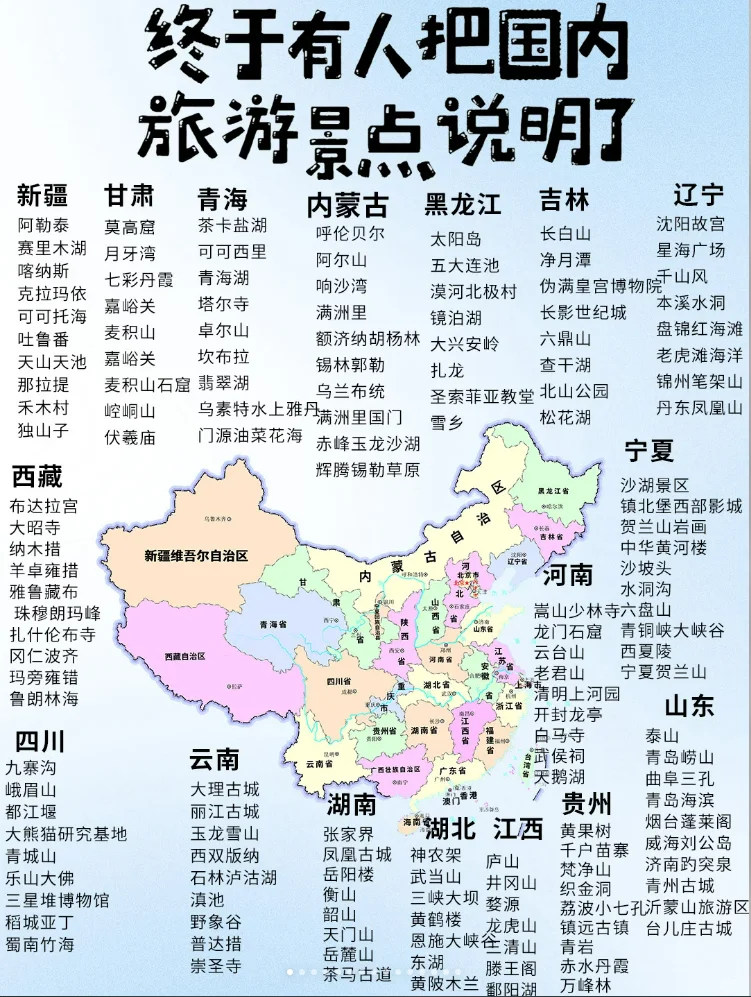 国内旅游景点推荐