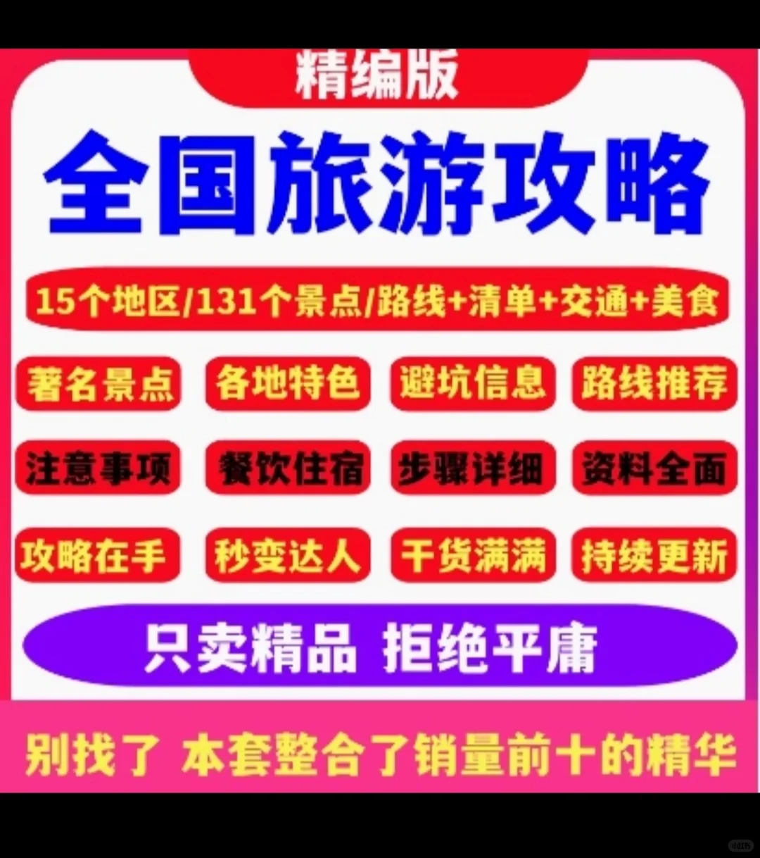 全国旅游攻略合集 超详细！秒变达人！