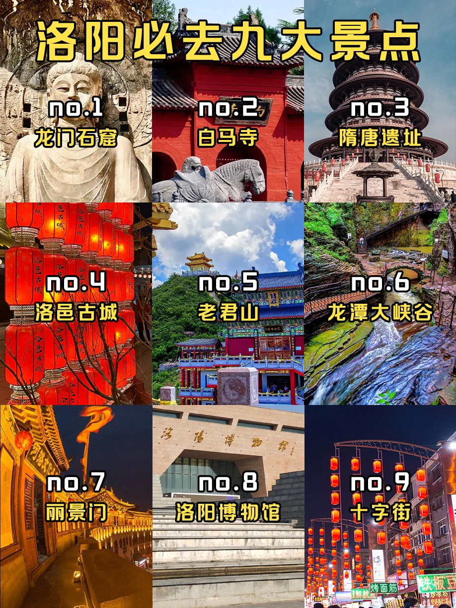 洛阳必玩9大景点🥰快来码住