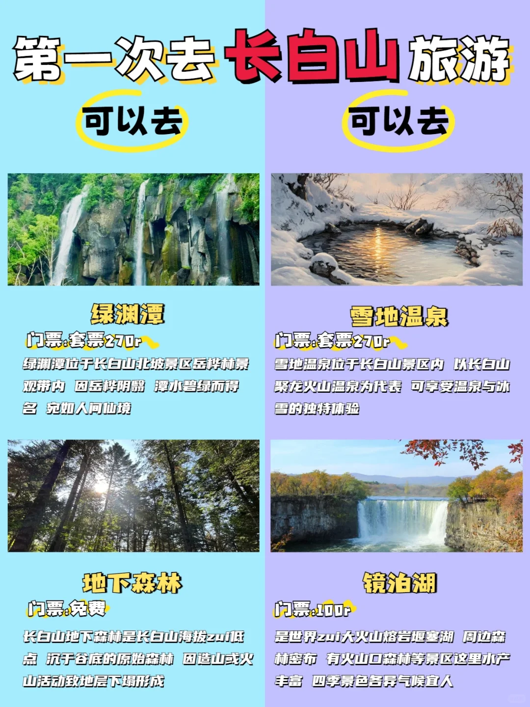 长白山必打卡景点合集✅一般人我不告诉她