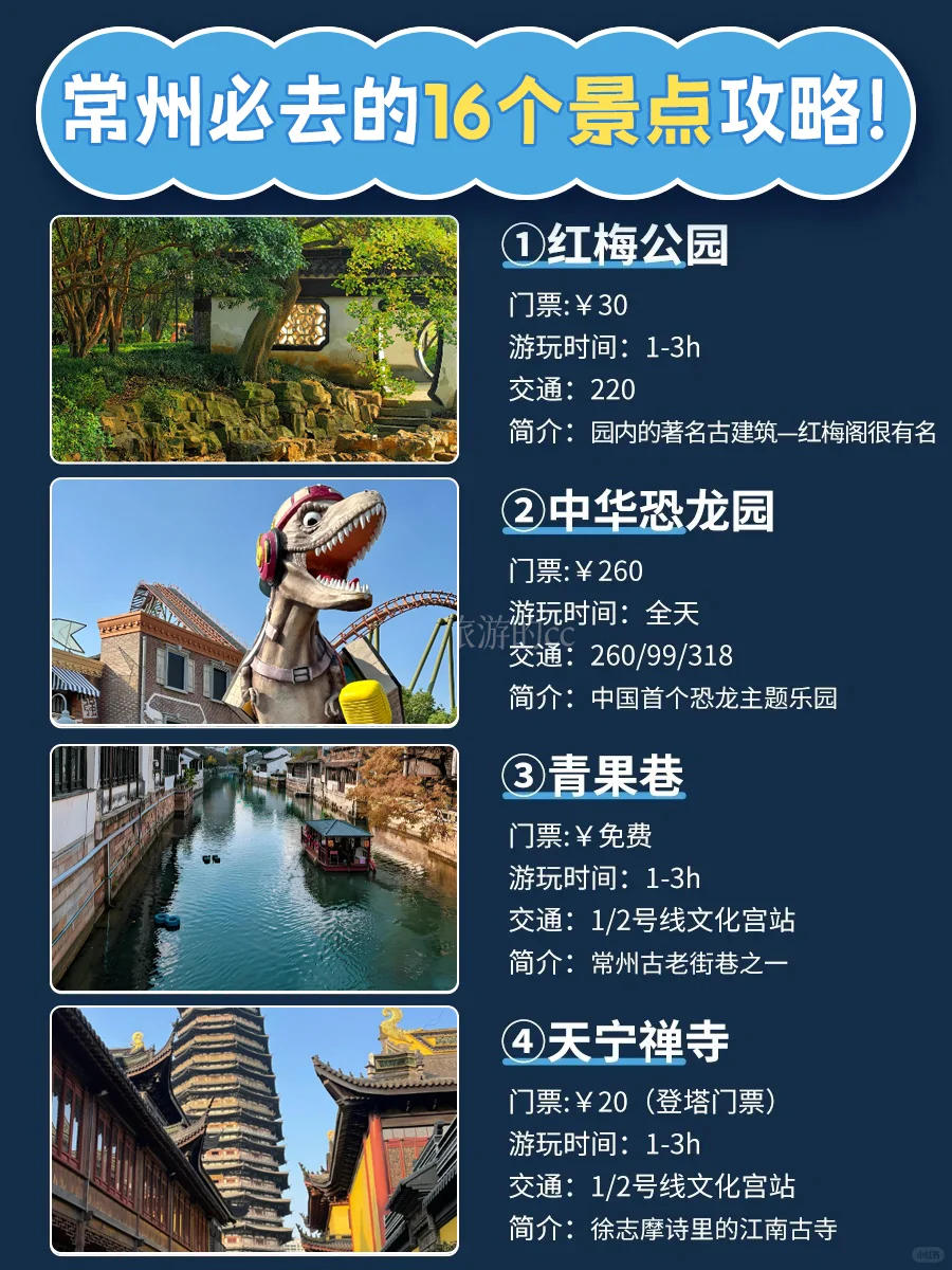 谁说常州贵⁉️这16个必玩景点攻略 直接码住